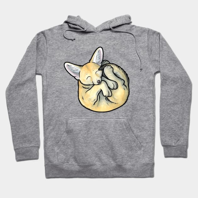 Fennec fox cub Hoodie by animalartbyjess